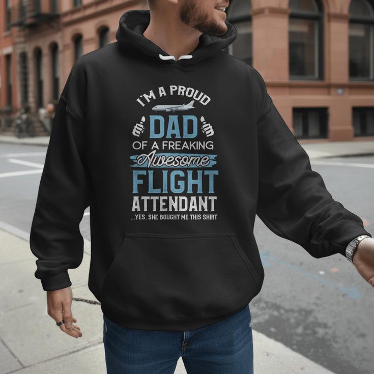 Flight Attendant Shirt For Dad Father Flight Attendant Men Hoodie