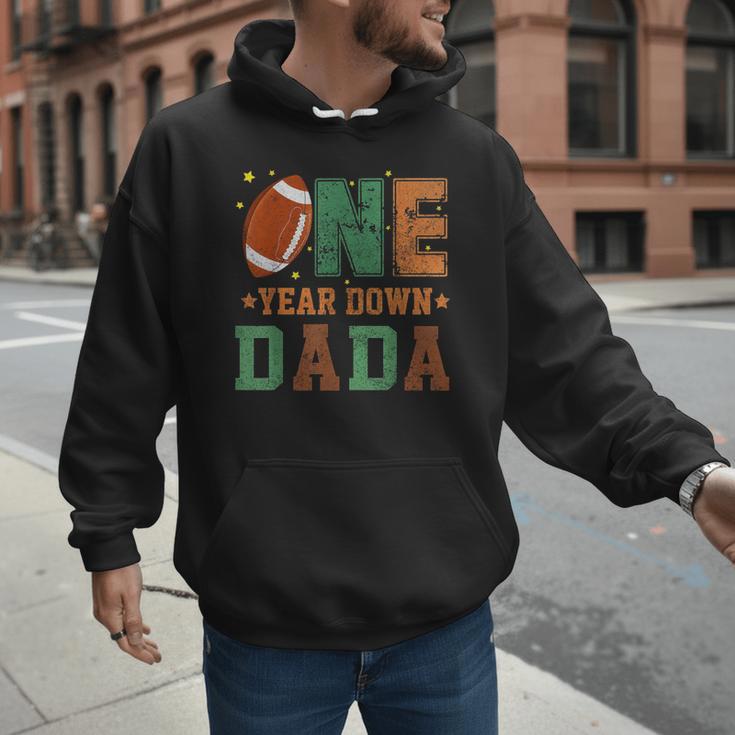 Football 1st Year One Down Dada Birthday For Dad Daddy Men Hoodie