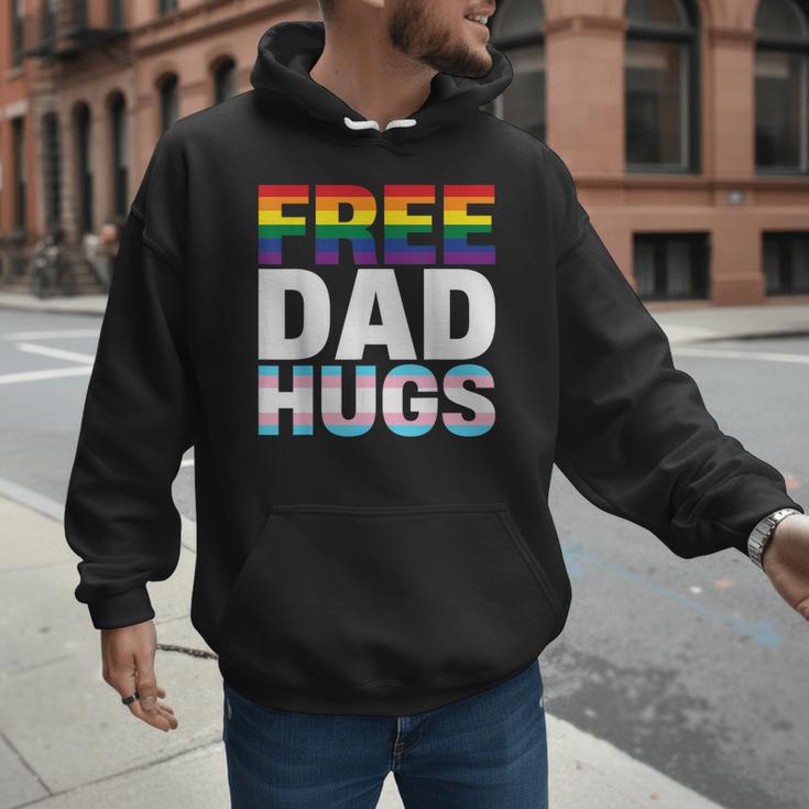 Free Dad Hugs Pride Flag Month LGBTQ Transgender Support Men Hoodie Free Dad Hugs Pride Flag Month LGBTQ Transgender Support Men Hoodie