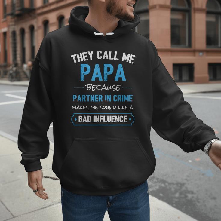 Grandpa Papa Partner In Crime Dad Men Hoodie
