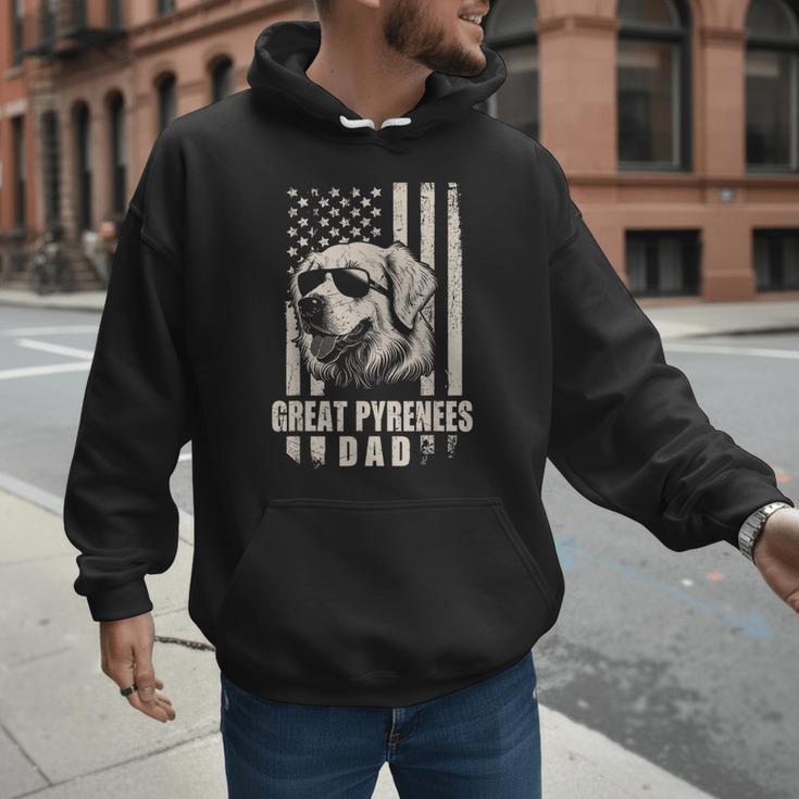 Great Pyrenees Dog Dad American Flag For Father Men Men Hoodie Great Pyrenees Dog Dad American Flag For Father Men Men Hoodie