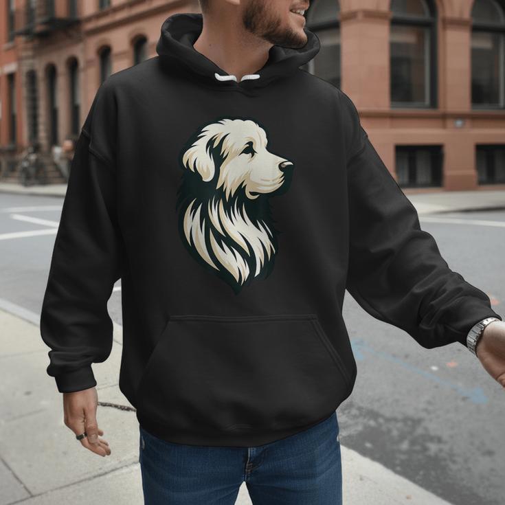 Great Pyrenees Pyr Minimalist Simple Dog Mom Dad Boys Girls Men Hoodie