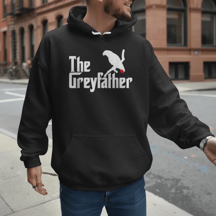 The Greyfather African Grey Parrot Lovers Bird's Dad Men Hoodie The Greyfather African Grey Parrot Lovers Bird's Dad Men Hoodie