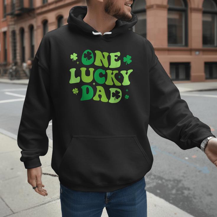 Groovy St Patrick's Day Apparel One Lucky Dad Shirt Small Modern Groovy St Patrick's Day Shirt Men Hoodie
