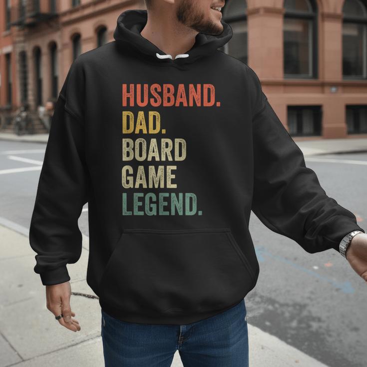Husband Dad Board Game Night Legend Father Vintage Men Hoodie