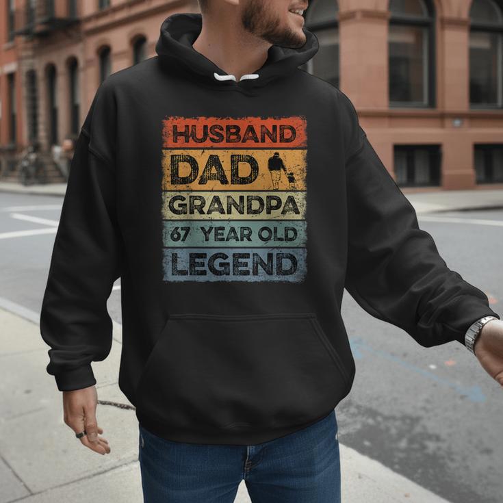 Husband Dad Grandpa 67 Year Old Legend 67th Birthday Vintage Men Hoodie