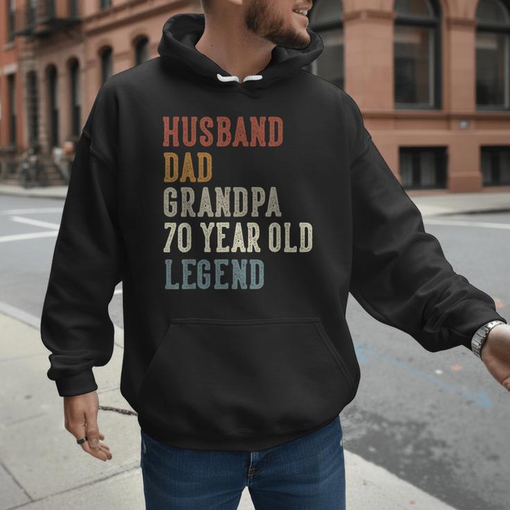 Husband Dad Grandpa 70 Year Old Legend 70th Birthday Men Hoodie