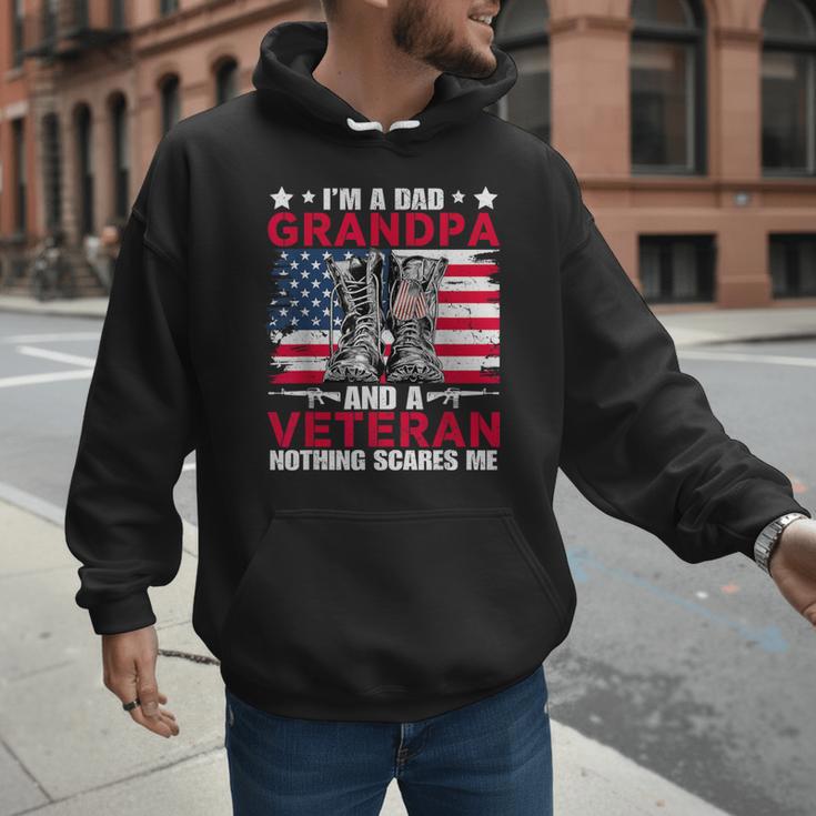 I'm A Dad Grandpa And Veteran Papa Grandpa Fathers Day Men Men Hoodie