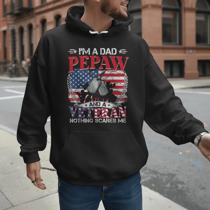I'm Dad Pepaw Veteran Nothing Scares Me Father's Day Men Hoodie