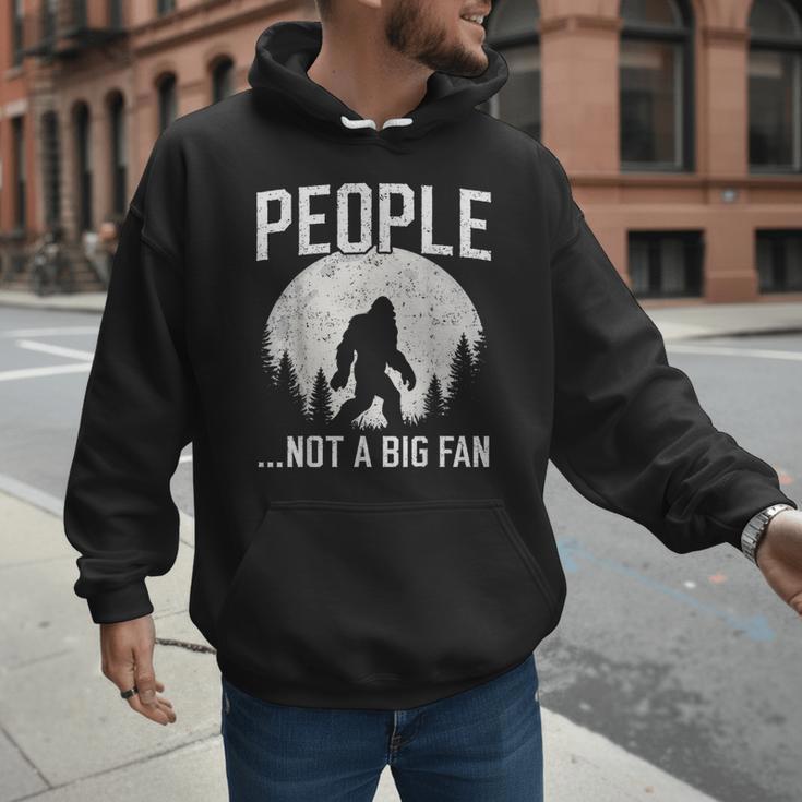 Introvert Bigfoot People Not A Big Fan Dad Joke Men Hoodie