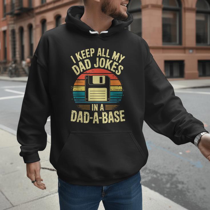 I Keep All My Dad Jokes In A Dad-A-Base Shirt Men Dad Joke Men Hoodie