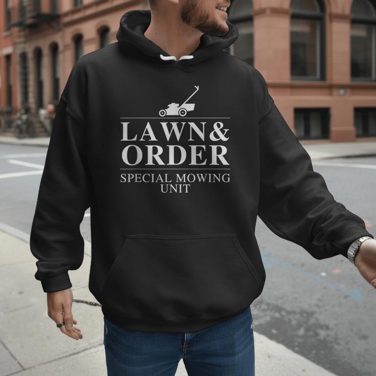 Lawn & Order Special Mowing Unit Dad Joke Men Hoodie Lawn & Order Special Mowing Unit Dad Joke Men Hoodie