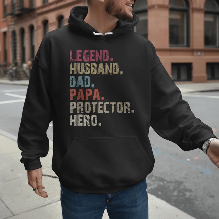 Legend Husband Dad Papa Protector Hero For Dad Men Hoodie