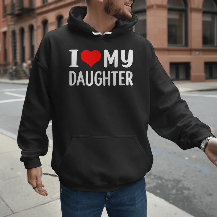 I Love My Daughter Fathers Day For Dad Men Hoodie