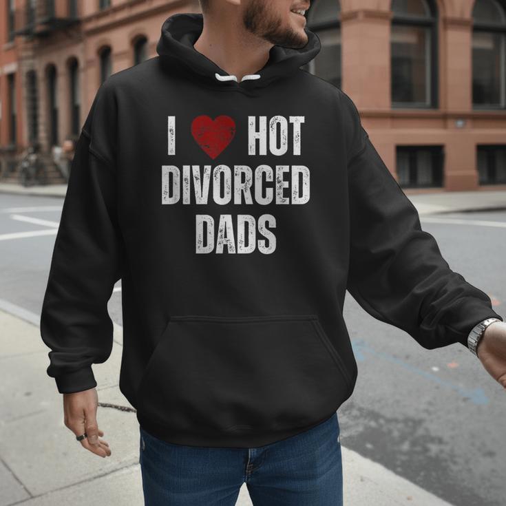 I Love Hot Divorced Dads Red Hearts Men Hoodie