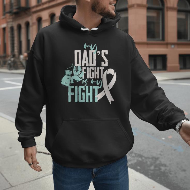 Lung Cancer Dad Ribbon Men Hoodie