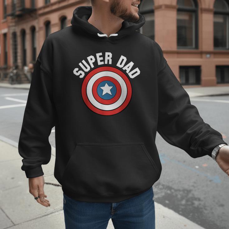 Marvel Father's Day Super Dad Captain America Shield Men Hoodie