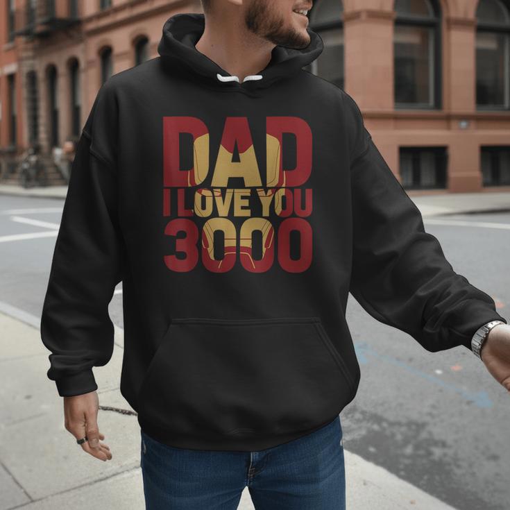 Marvel Iron Man Dad I Love You 3000 Text Fill Father's Day Small Men Hoodie Marvel Iron Man Dad I Love You 3000 Text Fill Father's Day Small Men Hoodie