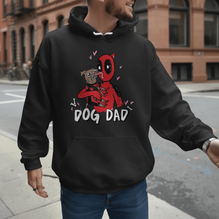 Marvel Super Heroes Pets Deadpool Loves Dogpool Dog Dad Men Hoodie