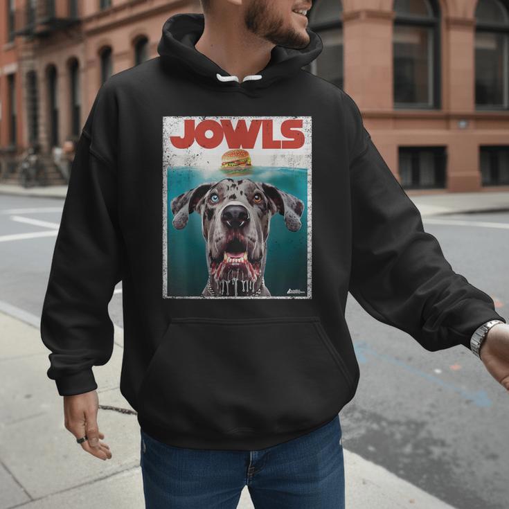 Merle Great Dane Jowls Paws Top Blue Eye Brown Dog Mom Dad For Men Women Girls Kids Men Hoodie