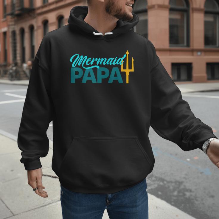 Mermaid Dad Mermaid Papa Grandpa Security Party Small Men Hoodie