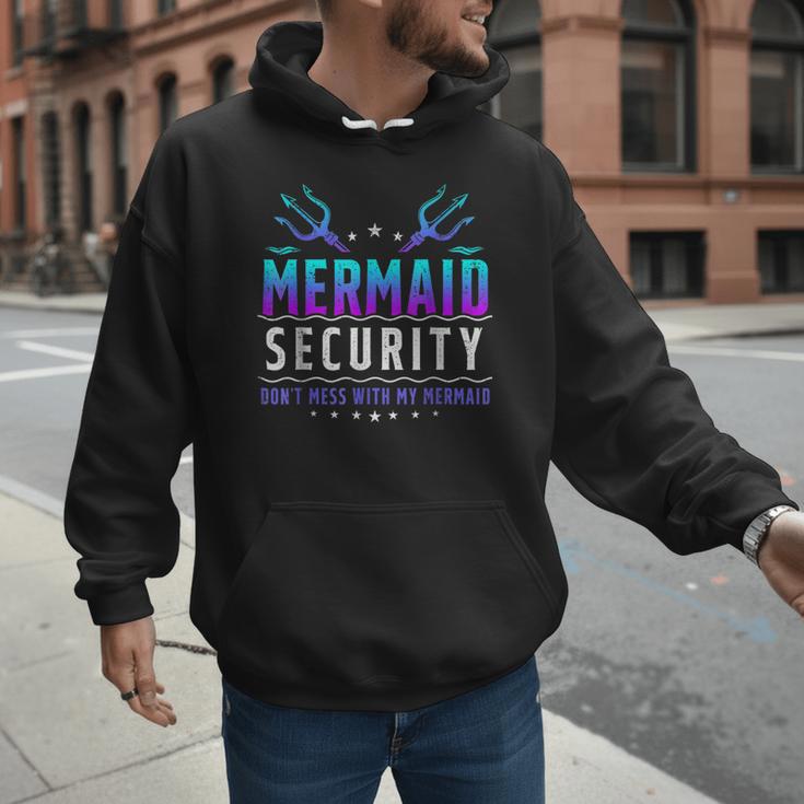 Mermaid Security Don't Mess With My Mermaid Merman Mer Dad Men Hoodie