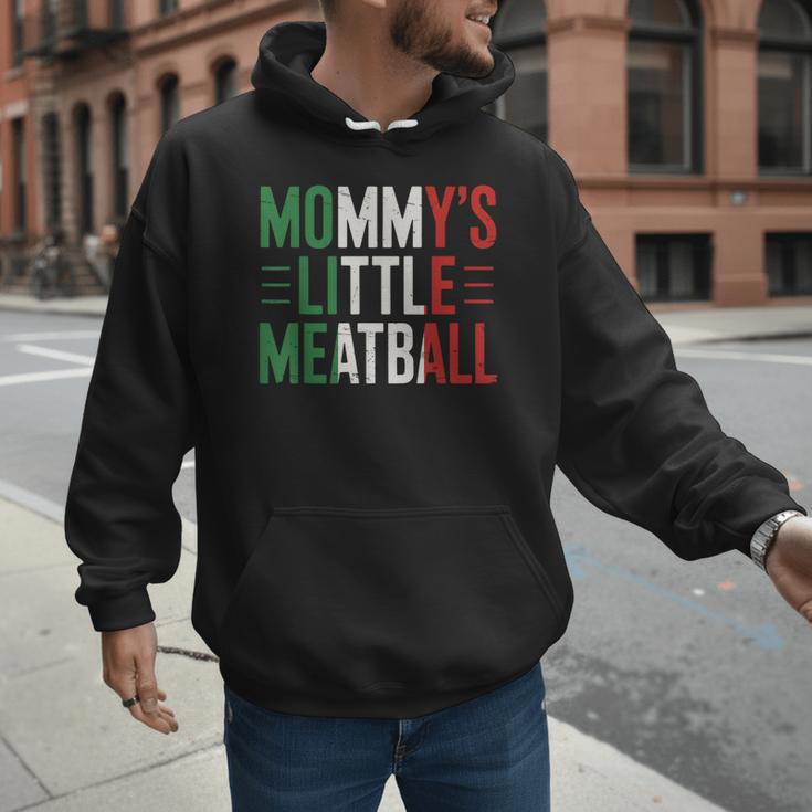 Mommy's Little Meatball Italian Quote Family Dad Mom Kids Men Hoodie