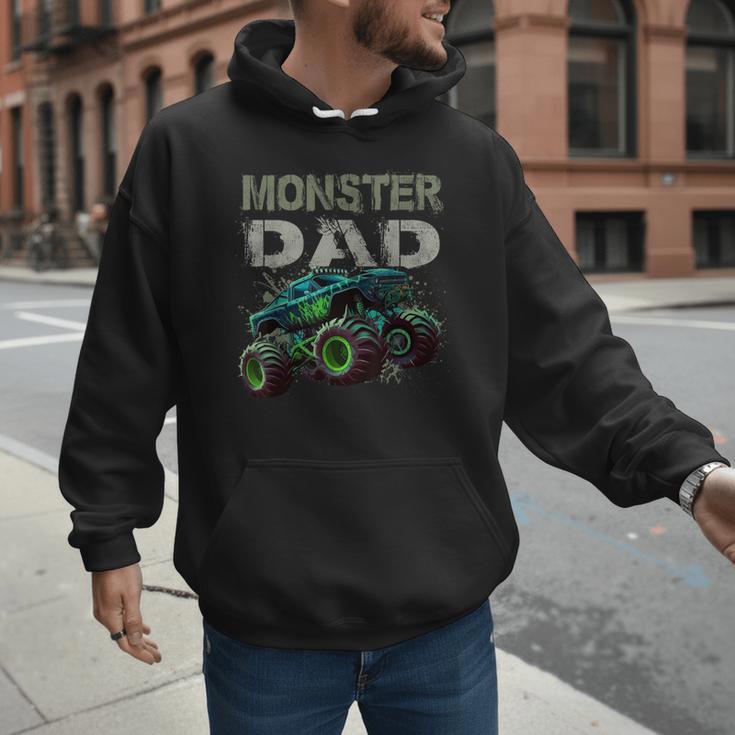 Monster Truck Dad Family Matching Monster Truck Lovers Men Hoodie