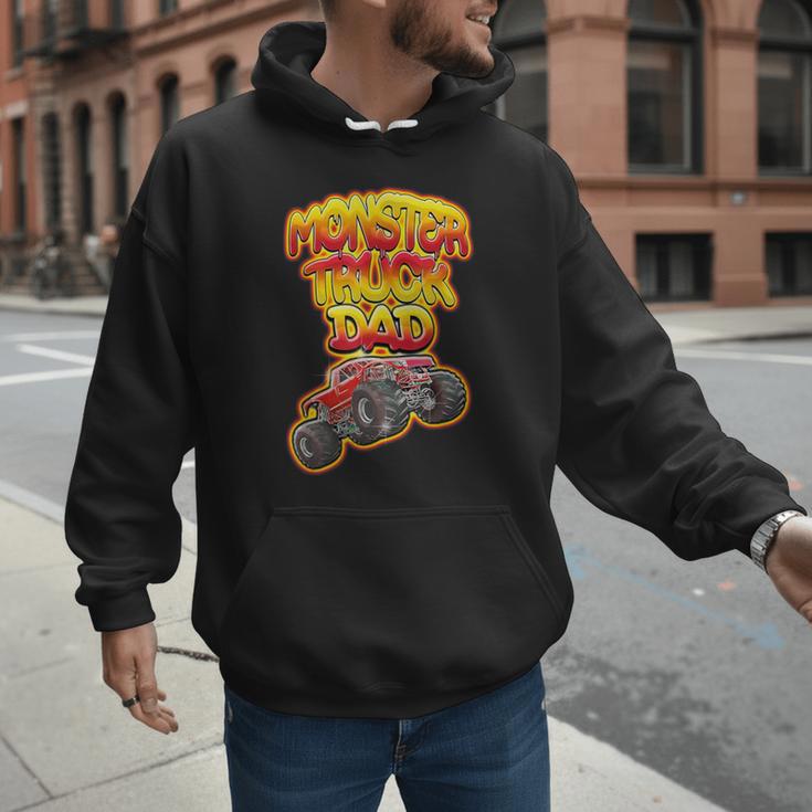 Monster Truck Dad Hot Red Graffiti Style Men Hoodie Monster Truck Dad Hot Red Graffiti Style Men Hoodie