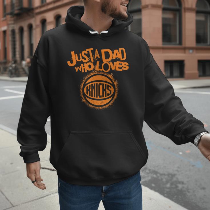 NBA New York Knicks Father's Day Just A Dad Who Loves Men Hoodie