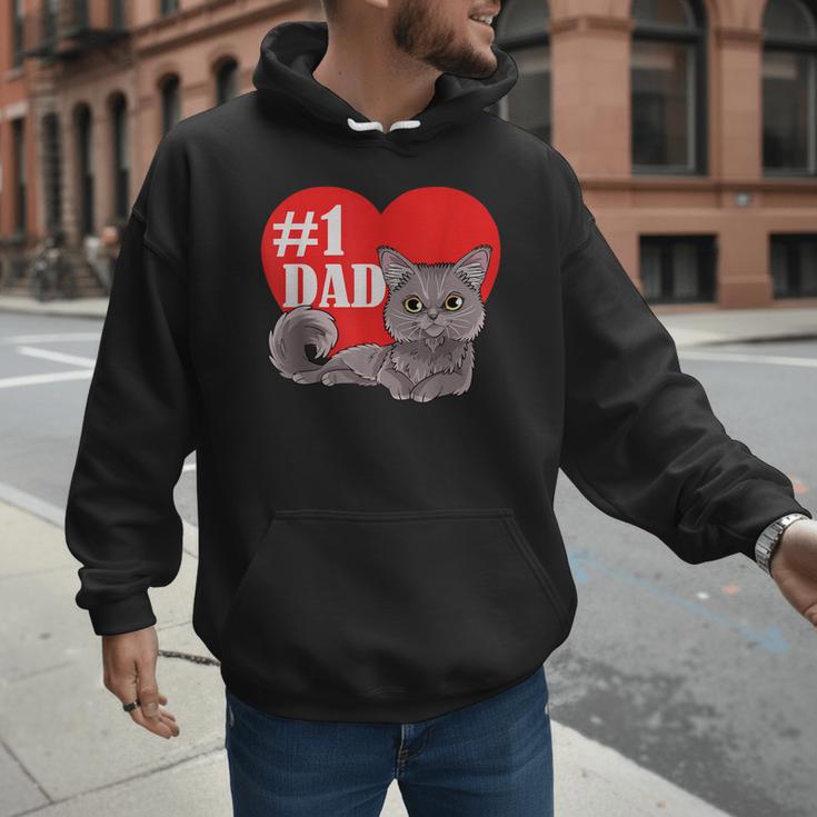 Nebelung Cat 1 Dad Father's Day Daddy Heart Decor For Men Women Kids Men Hoodie
