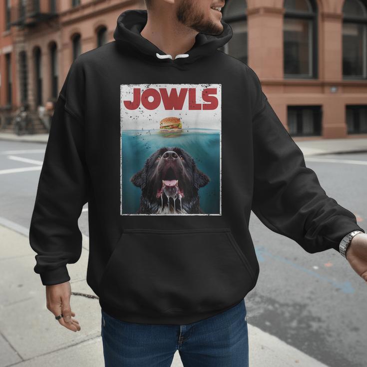 Newfoundland Dog Newfie Lab Jowls Burger Dog Mom Dad Men Hoodie