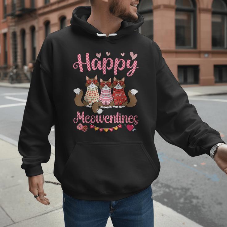 Norwegian Forest Cat Happy Meowentines Valentine Dad Mom Men Hoodie