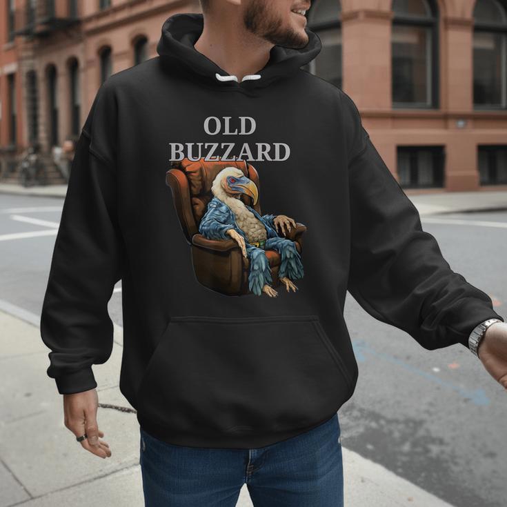 Old Buzzard Bird Old Man Grandpa Recliner Dads Joke Men Hoodie