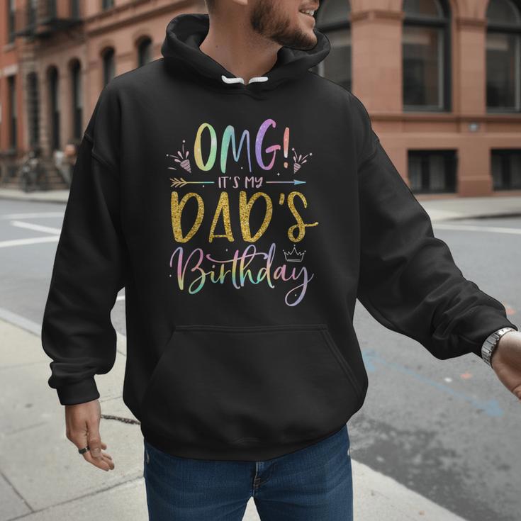 OMG It's My Dad's Birthday Happy Bday Father Tie Dye Small Men Hoodie