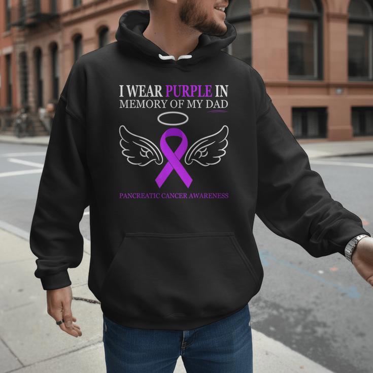 Pancreatic Cancer I Wear Purple In Memory Of My Dad Men Hoodie Pancreatic Cancer I Wear Purple In Memory Of My Dad Men Hoodie
