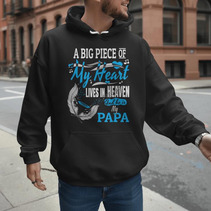 My Papa Lives In Heaven Shirt Memorial Day Papa Dad Grandpa Men Hoodie
