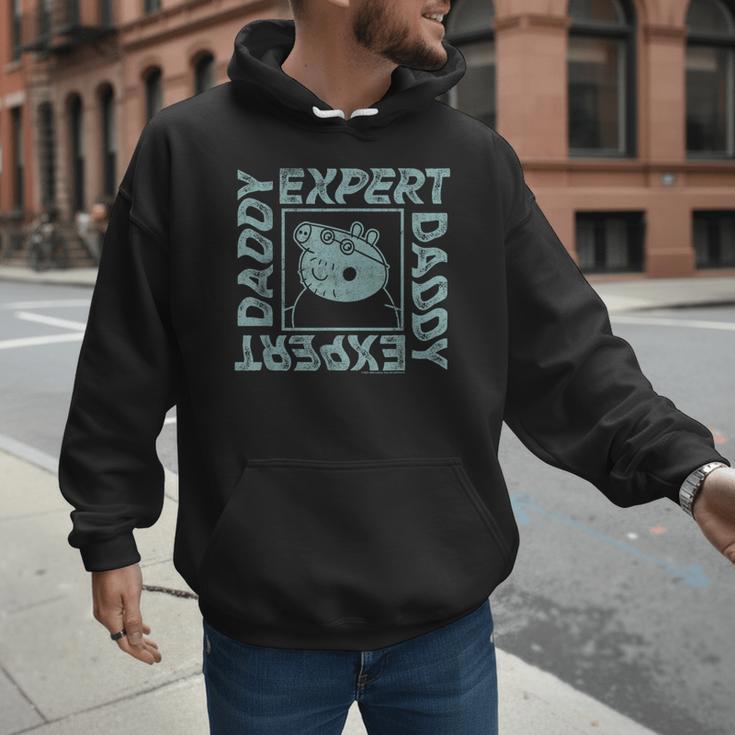Peppa Pig Father's Day Expert Daddy Vintage Faded Box Logo Men Hoodie