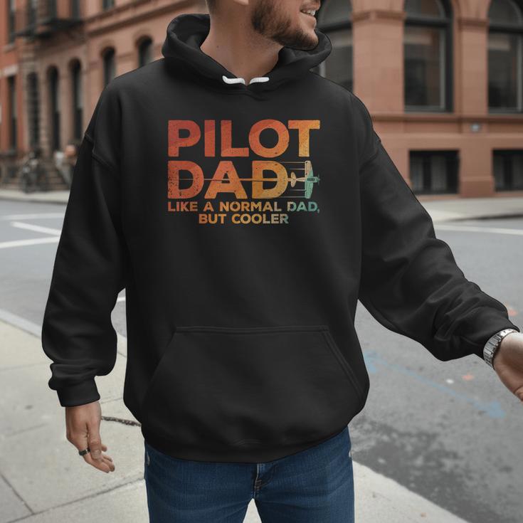 Pilot Dad Art For Men Father Aviation Airplane Pilot Men Hoodie