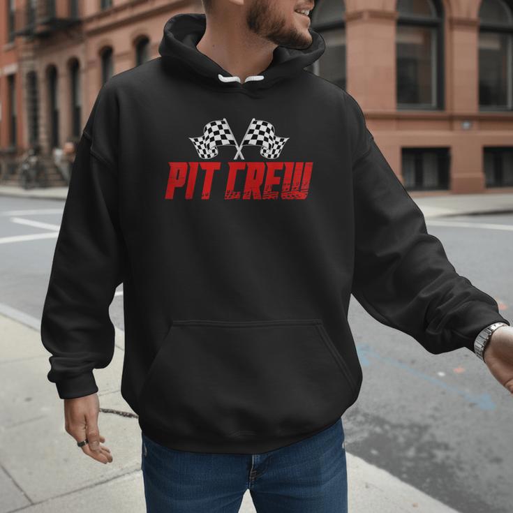 Pit Crew Family Racing Birthday Race Car For Dad Mom Kids Men Hoodie
