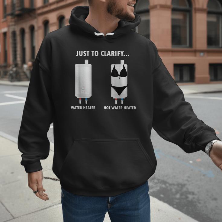 Plumber Hot Water Heater Plumbing Dad Joke Men Hoodie