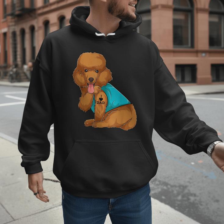 Poodle I Love Dad Tattoo Apparel Dog Dad Dads For Men Women Men Hoodie Poodle I Love Dad Tattoo Apparel Dog Dad Dads For Men Women Men Hoodie