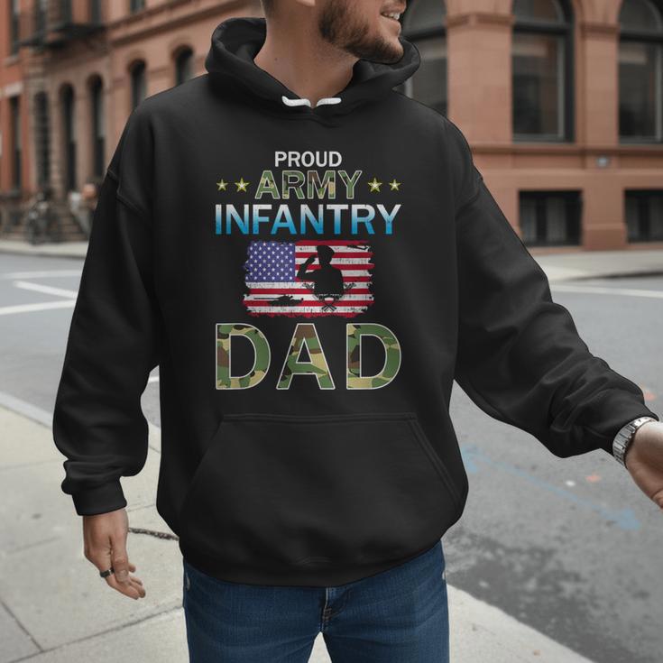 Proud Army Dad-Army Infantry Dad Camouflage Graphics Army Men Hoodie
