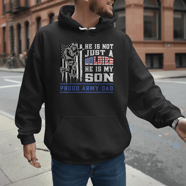 Proud Army Dad Soldier Son Patriotic Veterens Men Hoodie