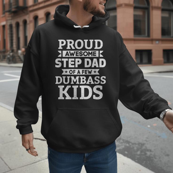 Proud Awesome Step Dad Of A Few Dumbass Kids Men Hoodie