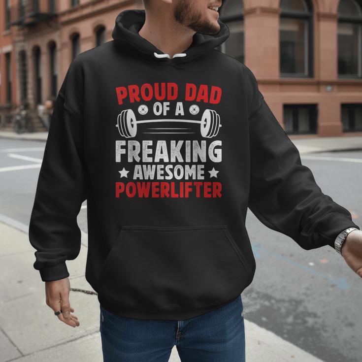 Proud Dad Of A Powerlifter Father Powerlifting Dad Men Hoodie