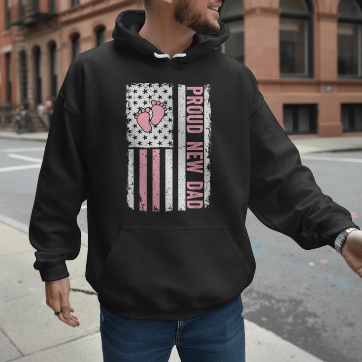 Proud New Dad New Girl Baby Fathers Day First Time Dad Men Hoodie