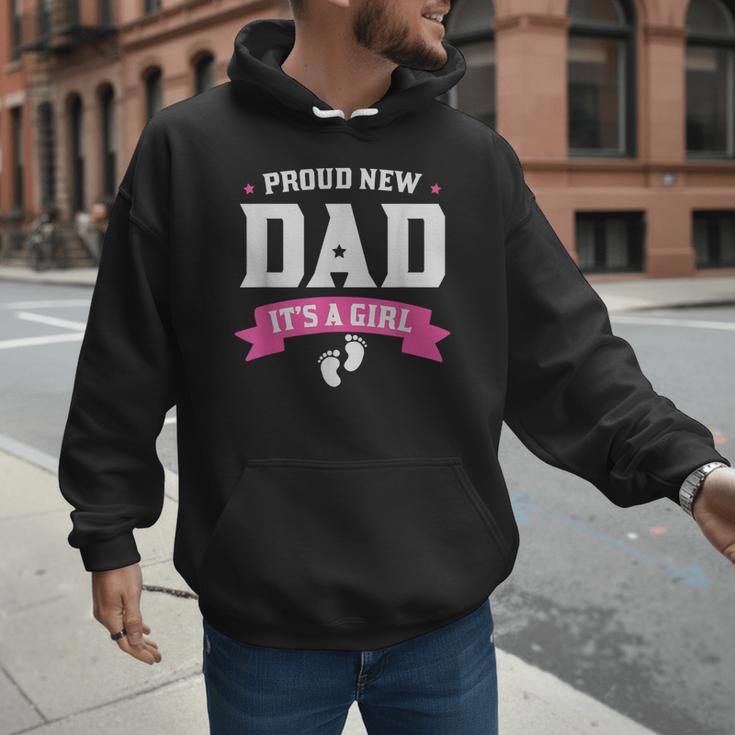Proud New Dad Its A Girl Baby Gender Announcement Men Hoodie