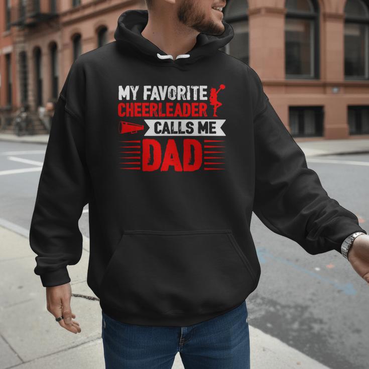 Red Cheer Dad Family Father Cheerleader Squad Men Hoodie