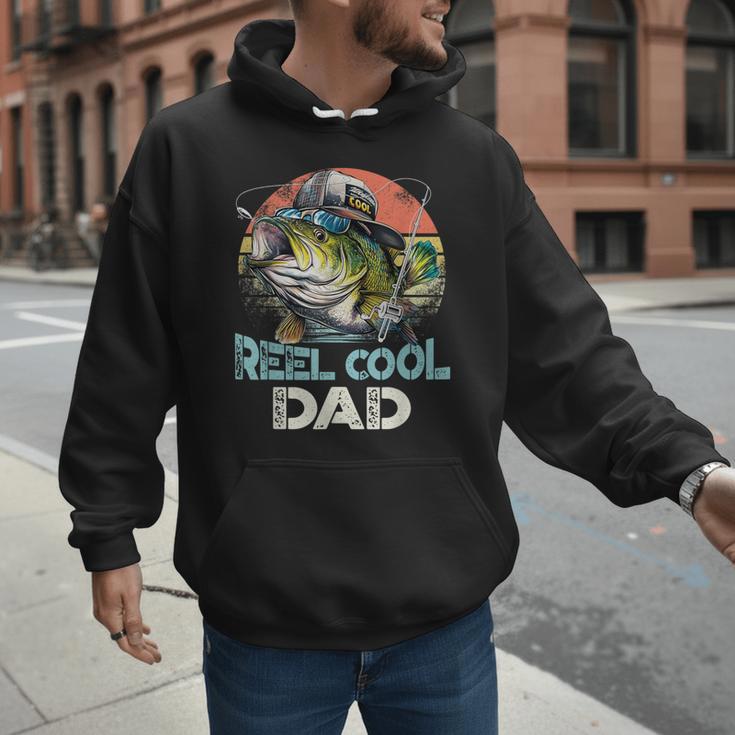 Reel Cool Dad Fishing Vintage Retro Father's Day Men Hoodie